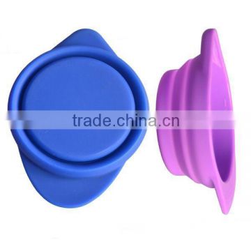 Heat resistant collapsible silicone measuring set cups for food