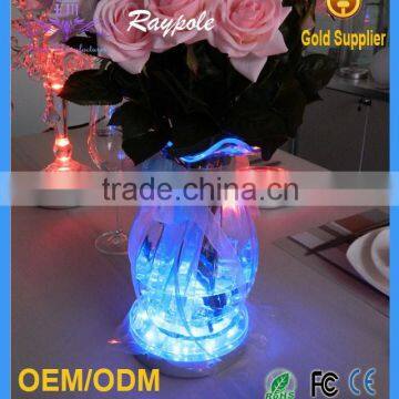 Rechargeable 20cm RGB LED Bottle Base for Wedding Flower Centerpieces photo-3