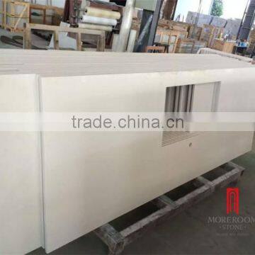 customized pure white quartz stone countertop factory price