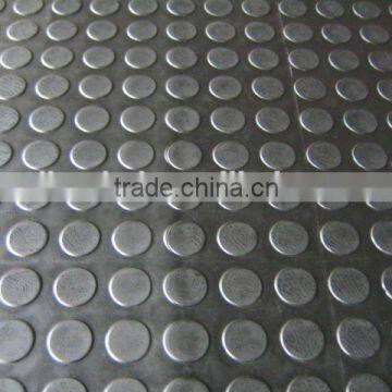 Black Round Stud Rubber Mat