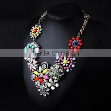 2016 hot sale latest design beads necklace,statement necklace,necklace jewelries in high quality