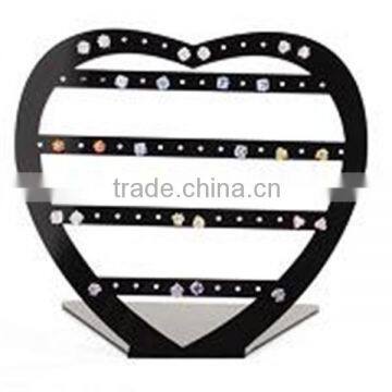 best selling heart shape acrylic jewelry display for earring