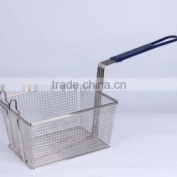 Unique Design Stainless Steel Fry Basket with Grip and Hook and mini frying basket