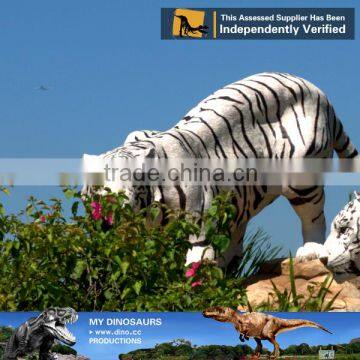 My-dino fiberglass robotic white tiger statue