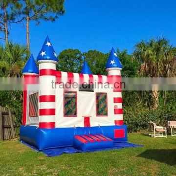 USA flag castle, Hot sale bouncing castles for sale, Kids inflatable boucy castle for sale