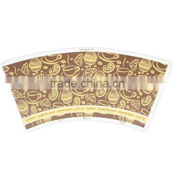 Hangzhou LvYang/GoBest Disposable nice promotional pe coated paper cup fan paper cup fan coated pe