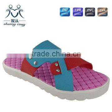 China Shoe Factory Hot Sale Casual Cross Belt Slipper for Lady Women
