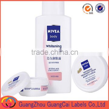 OEM brand name cosmetic bottle trademark stickers