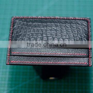 Top Quality Simple Design Genuine Crocodile Leather Business Card Holder