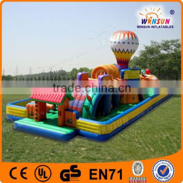 PVC outdoor commercial funny giant kids inflatable amusement park with slide