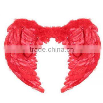 Black Red White Halloween Christmas Festival Celebration Party Show Feather Wing photo-2