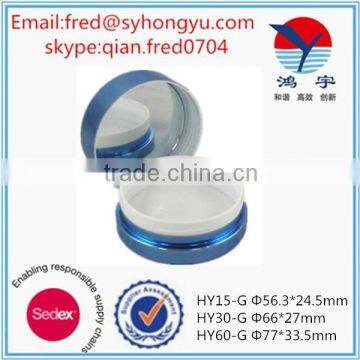 2015 Round Empty Cosmetic Compact Powder Packaging