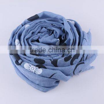 Hot sale flowers TR Scarf and shawl