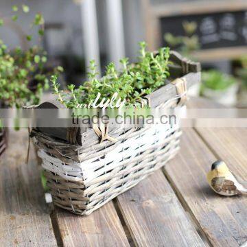 hot sale cheap willow flower pot for home decoration wholesale