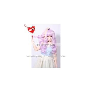 Best selling sweet pink curly wig