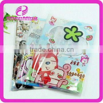 China yiwu printed color plastic opp book jacket cover