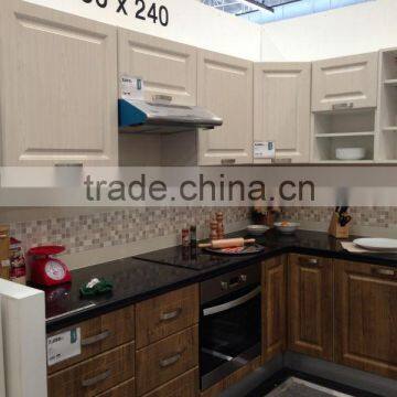 pvc mdf door white color kitchen cabinet cupboard