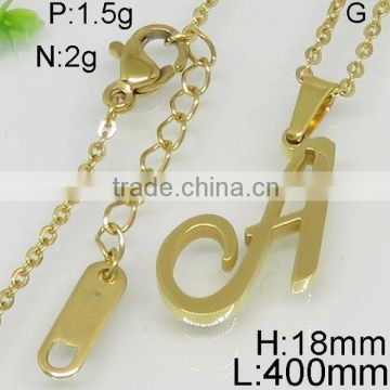 Endearing letter A initial gold filled necklace