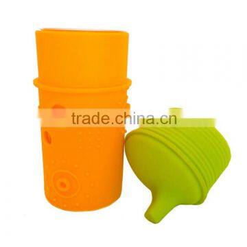factory sale spillproof food grade silicone bottle cap with pantone color