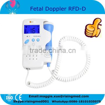 NEW FHR Fetal Heart Rate Doppler Pocket Fetal doppler LCD monitor for pregnant RFD-D