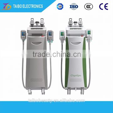 2016 Newest !! Double Heads Cryolipolysis Vacuum Cavitation Vertical Fat Freezing Machine Price For Sale Cellulite Reduction