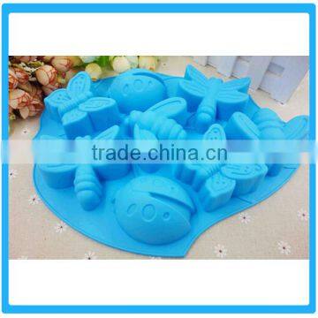 Hot Sale FDA Silicon Soap Mold Insect Shaped 8 Cavities Cake Mold photo-2