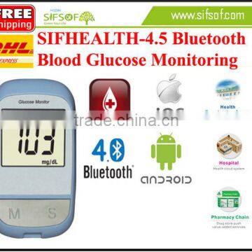 SIFHEALTH-4.5 Blood Glucose Monitor, 10 Seconds Test Result, Blood Glucose Meter Bluetooth