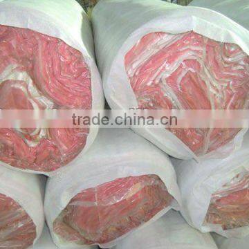 pink color glass wool insulation roll with PRK