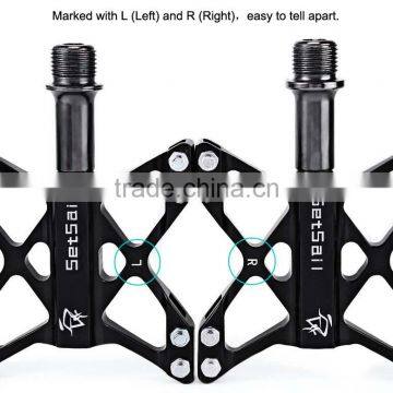 SETSAIL 068 Cycling Pedals Aluminum Skidproof Fixed Gear Profession Mountain Bike Downhill Pedals 3 Bearing Butterfly Shape photo-5