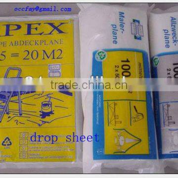 Plastic protective drop cover sheet,drop cloth