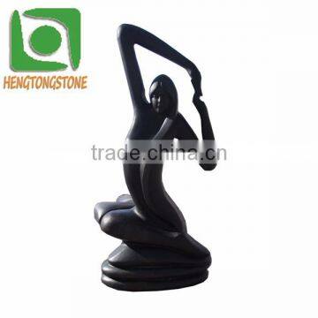 Modern Art Black Marble Abstract Sculpture photo-2