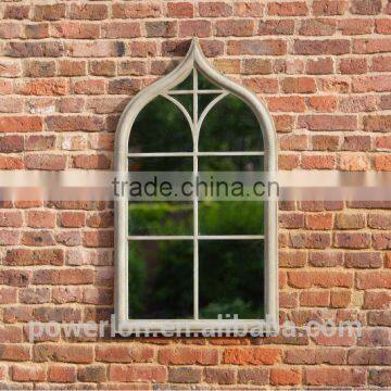 Garden Arched Mirrors Wrought Iron Frame with Fantastic Reflection Glass