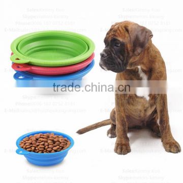 2016 New Portable and Unbreakable Collapsible Silicone Dog Bowl/Silicone Pet Bowls