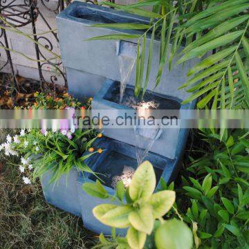 Green Unique Fiberglass Led Outdoor Square Balcony Garden Water Feature photo-3