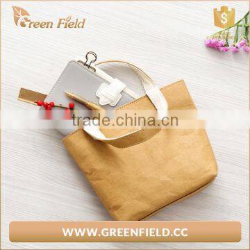 Professional Manufacture OEM Design Washable Kraft Paper Bag Handbag Style Paper Bag photo-5