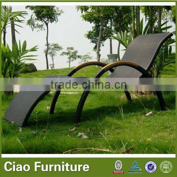 Aluminum Beach Chairs Rattan Recliner Sun Lounger photo-5