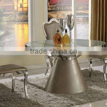 luxury wooden round dining table design 2015