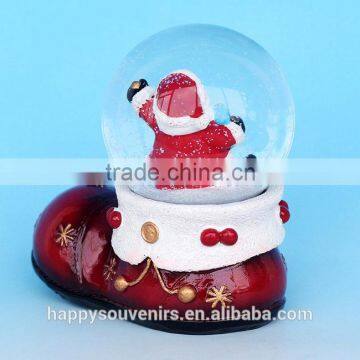 High Quality Resin Shoe Shape Chrismas Snow Globe For Wholesales photo-3