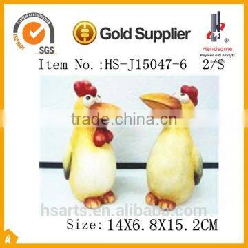 10" Attractive Ceramic Crow Decorative Figurines for Ornaments 2/S photo-2