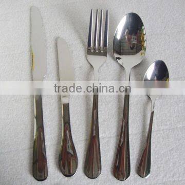Silver spoon fork knife cutlery set with low price