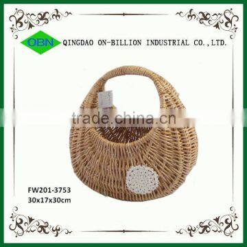 Quality wicker woven egg collection basket