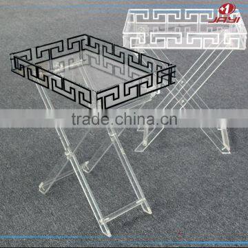 Alibaba best selling acrylic folding tray/ lucite acrylic snack tray