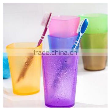 factory direct sale colorful frosted plastic toothbrush cup tooth mug gargle cup