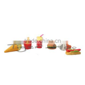 Custom Shape Novelty 6 PK Snack Shaped Eraser For Pencil photo-3