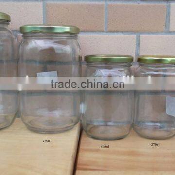 100ml 370ml 420ml 730ml 1000ml clear glass jar