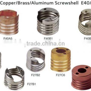 copper/nickel-plated copper/brass/aluminum screwshell e40/e39/e27/e26 lighting lampholder fitting