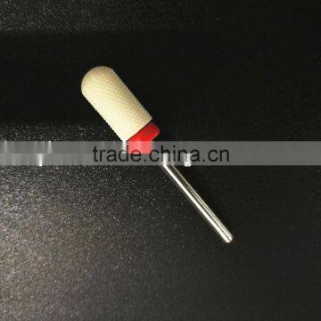 Polishing Drill Barrel Ball Total Length 40MM Fine Type Head Blade Diameter 13MM White Ceramic Burr for Nail photo-3