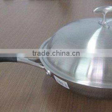 Tri-Layer non-stick steel wok,casserole,chefpan