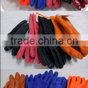 DDSAFETY High Quality Orange Pvc Glove Smooth Finished For Construction