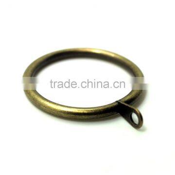 Steel Curtain Metal Rod Ring Fixed Eyelet Inside Diameter 43mm Antique Brass Plated photo-3